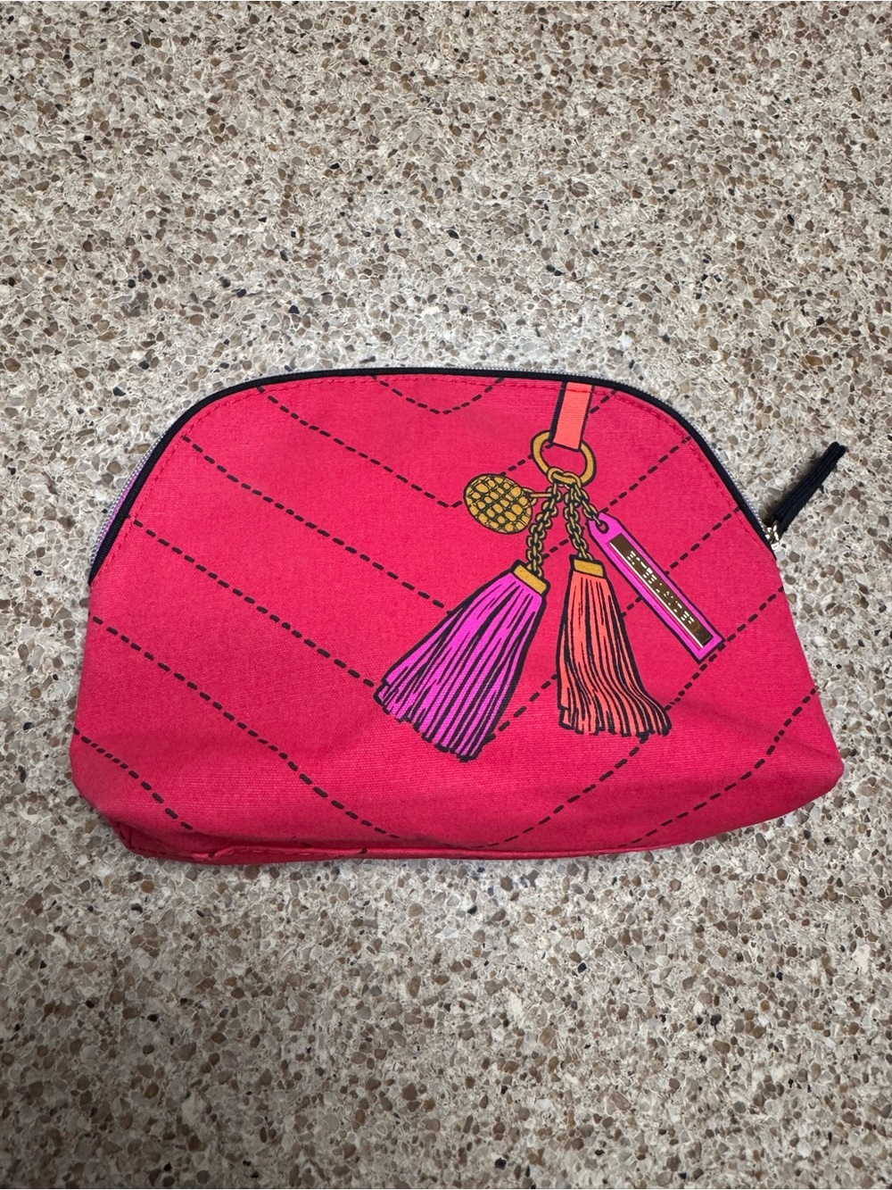 Estee Lauder Pink Tassel-Design Cosmetic Pouch